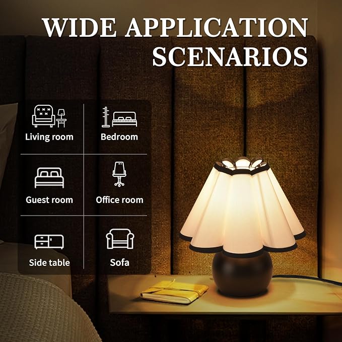 Matte Black Small Touch Control Table Lamp - Image 3