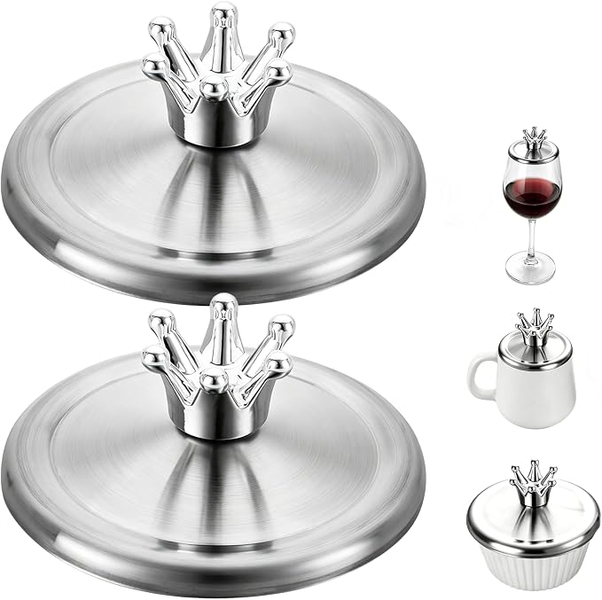 5.5 Inch Stainless Steel Bowl Cover to Keep Bugs Out, Universal Lid by Unknown