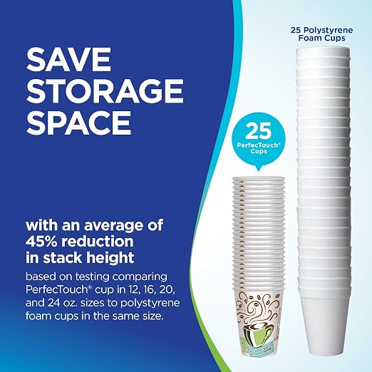 Georgia-Pacific Dixie PerfecTouch 16 oz Paper Coffee Cups By GP PRO, Coffee - Image 6