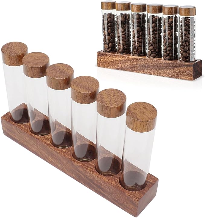 Coffee Bean Storage Tubes, Glass Coffee Bean Container Offee Jar Coffee Bean by Unknown