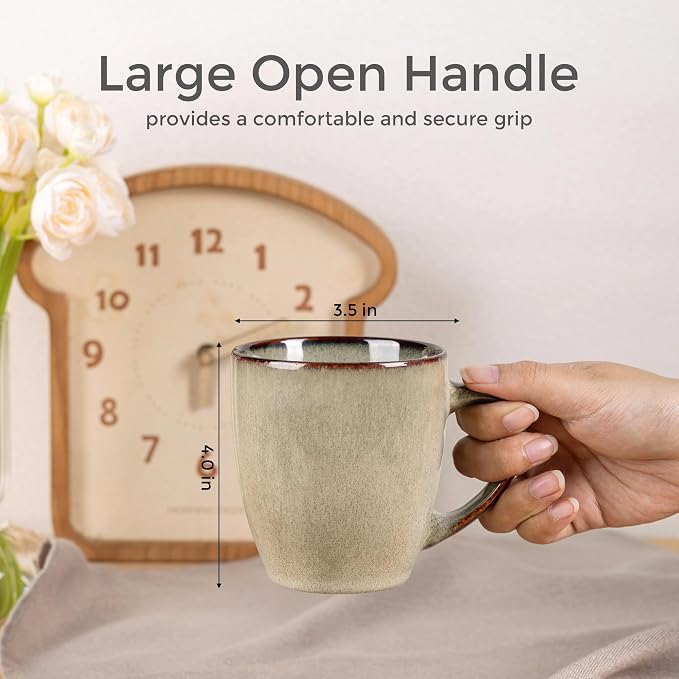 GBHOME Ceramic Coffee Mugs Set of 6, 12oz Stoneware Coffee Mugs Set - Image 2