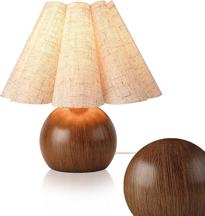 Wood Grain Touch Control Table Lamp - Image 3