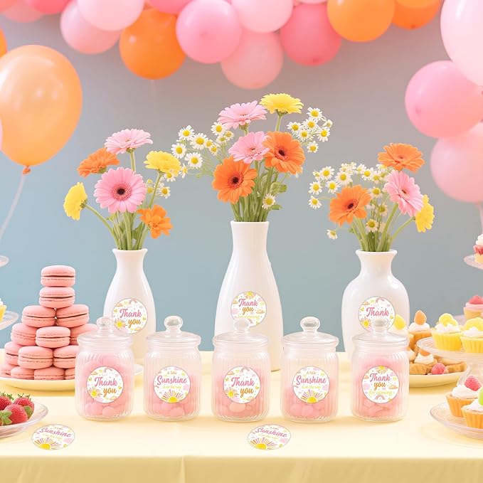 Serencatcher Sunshine Baby Shower Thank You Stickers - Image 4