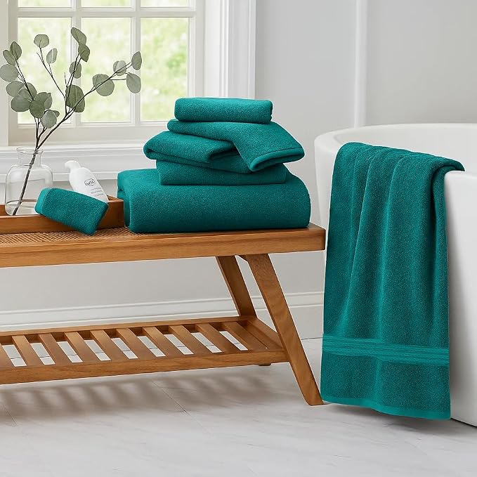 RIVERSIDE Pack of 8 Towels Set, 2 Large Bath, 2 Hand, 4 Face Washcloths - Image 6
