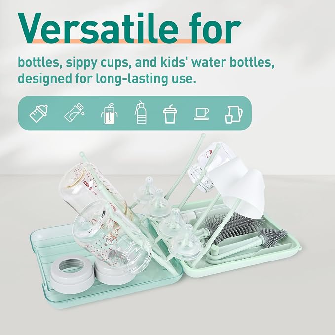 Baby Bottle Brush Set, 6-in-1 Travel Bottle Cleaner Kit - Image 5