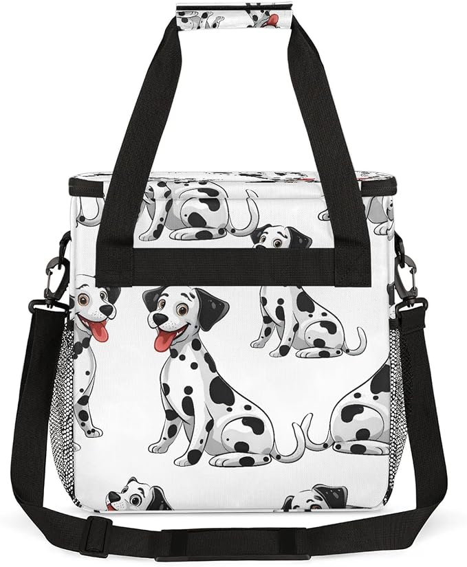 Cute Dalmatian Dog Coffee Maker Carring Bag, Large Insulated Storage Organizer - Image 5