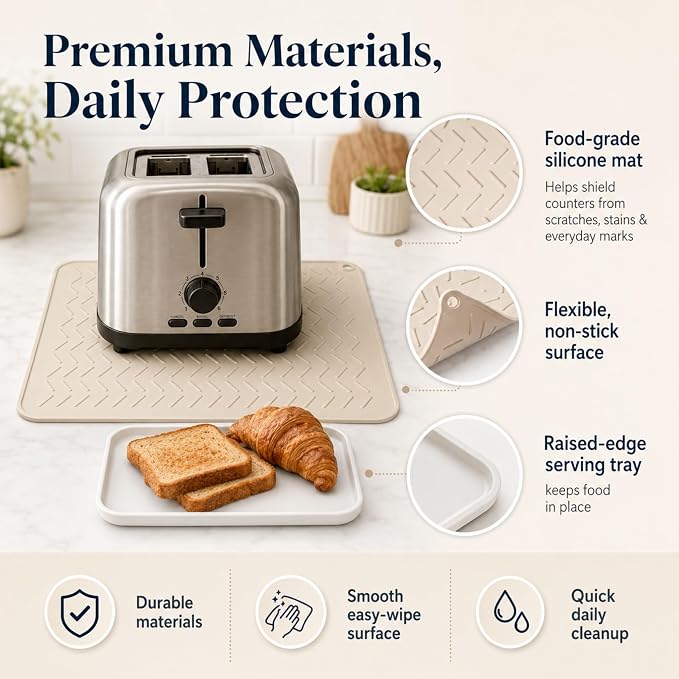 Toaster Tray for Under Toaster, 12x16 Silicone Mat - Image 2