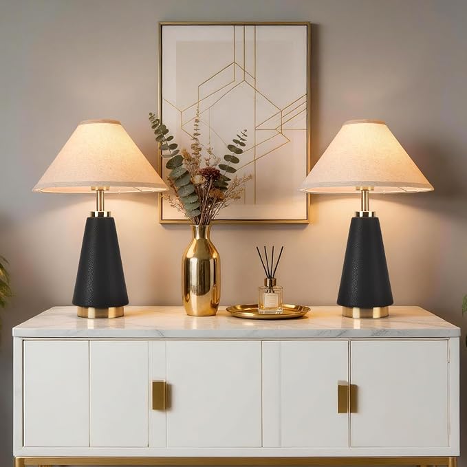 18.11 Inch Black Modern Table Lamp, Home Decor Lamp - Image 7
