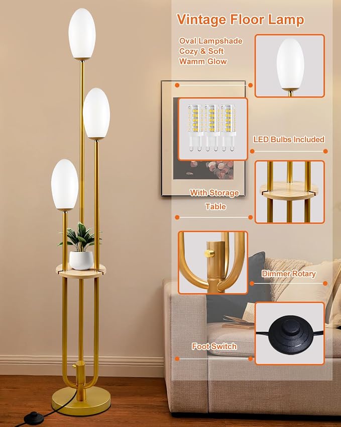 Lightdot Gold Dimmable Floor Lamp - Image 3