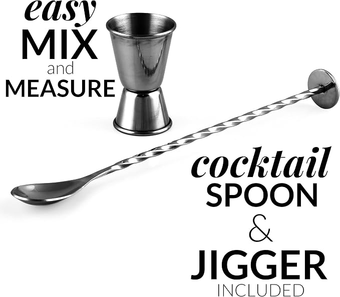 Large 24 oz Stainless Steel Cocktail Shaker Set - Image 6