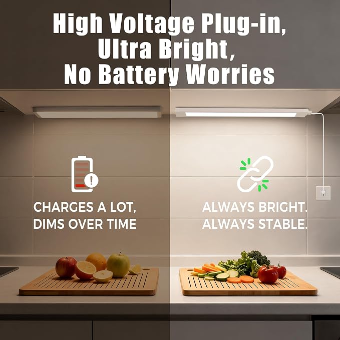 4 Pcs 14inch Plug in Under Cabinet Lighting - Image 2