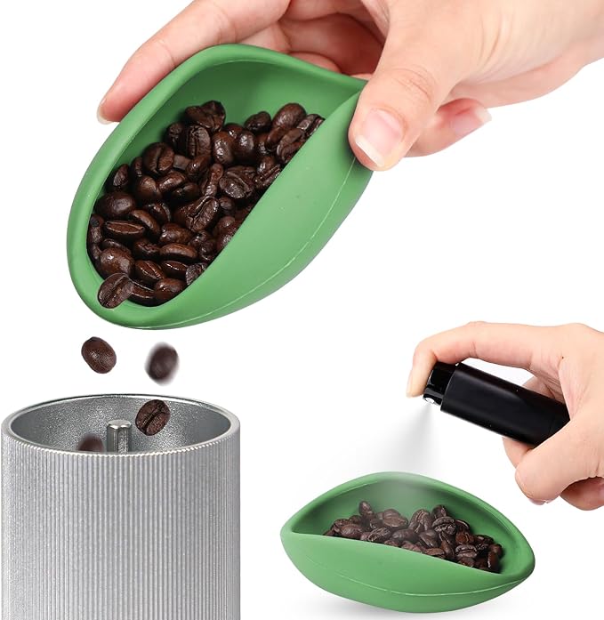 Koluti Silicone Coffee Bean Dosing Cup and Spray Bottle Set, Single Dose by KOLUTI