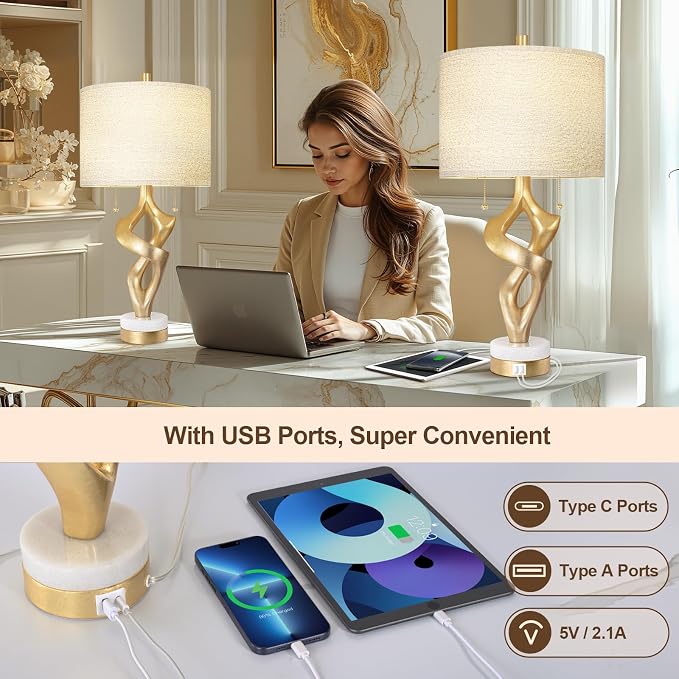 Scenekoy Sculptural Table Lamp Set of 2 - Image 3