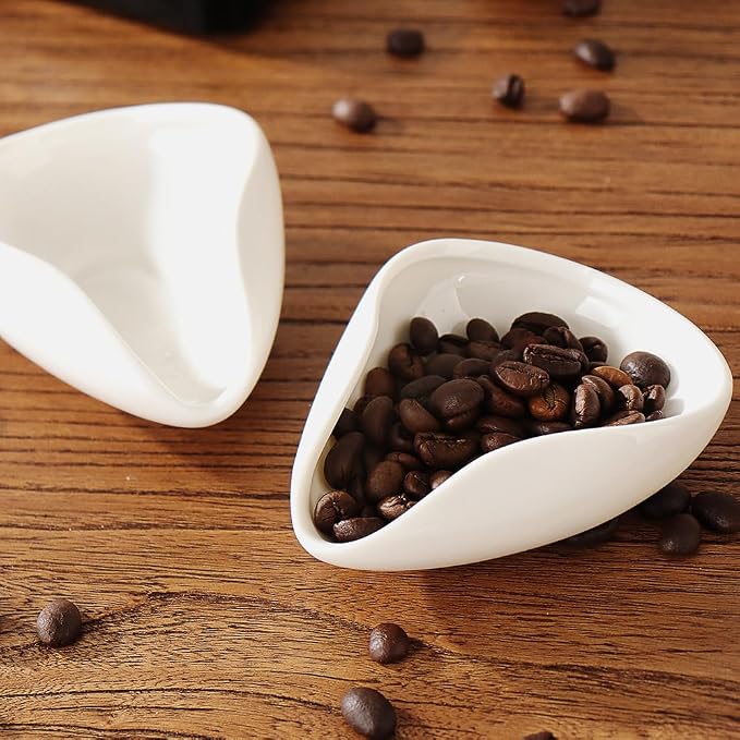 1 Piece Ceramic Coffee Beans Dosing Cup Coffee Bean Weighing Tray Coffee Bean - Image 2