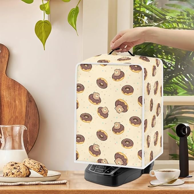 Bear Donut Coffee Machine Cover Dust Coffee Maker Cover Kitchen Appliance - Image 4
