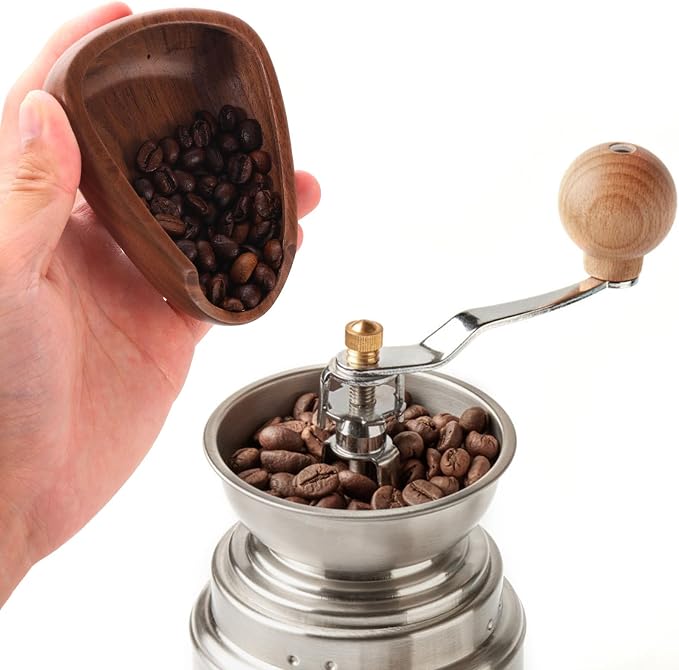 3pcs Espresso Bar Accessories Kit, Include Walnut Wood Coffee Bean Dosing Cup - Image 7