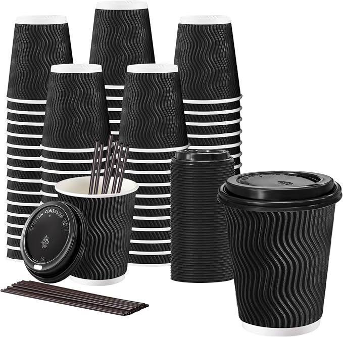 Lamosi 10 oz Disposable Coffee Cups by BuyNow