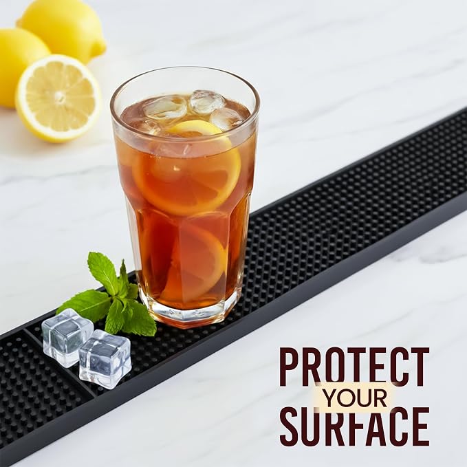 Rubber Bar Mat Set of 2, Non-Toxic Spill & Drying Mats - Image 7