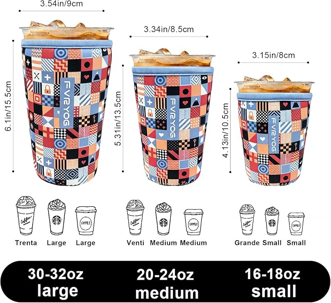 Reusable Insulated Neoprene Iced Coffee Sleeves - Image 7