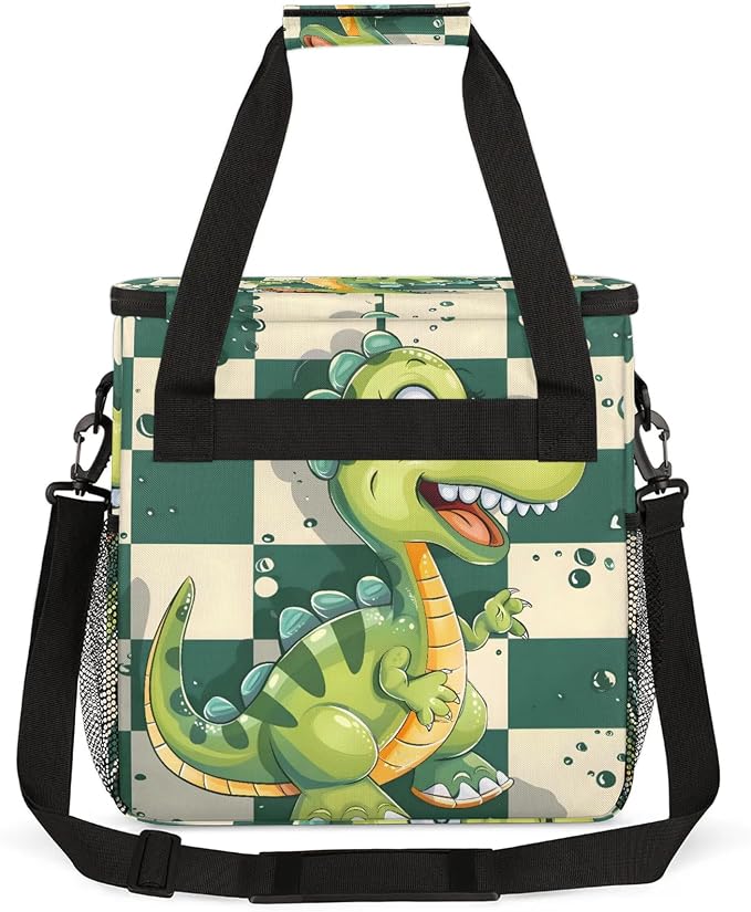 Cartoon Dinosaur Coffee Maker Carring Bag, Large Insulated Storage Organizer - Image 5