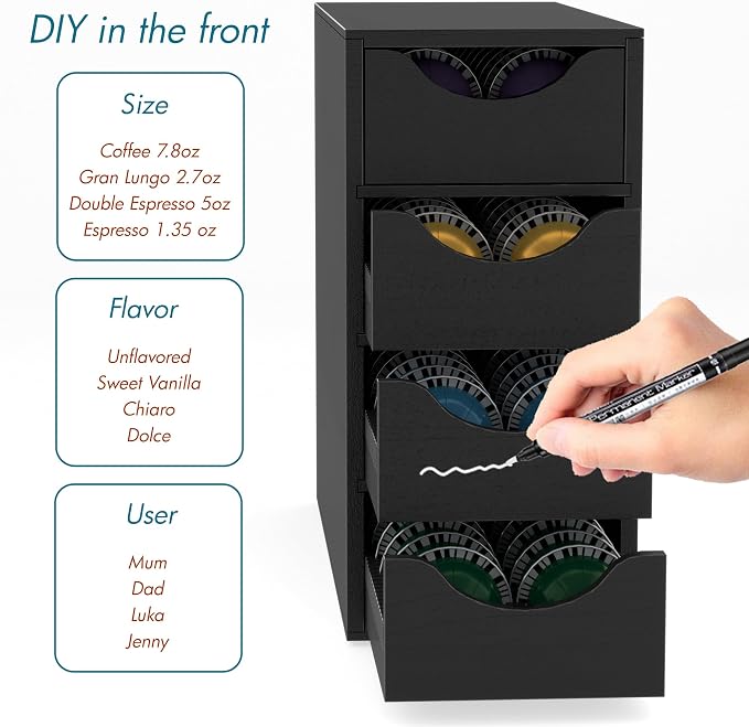 Suli Coffee Pod Holder, Coffee Capsule Storage Organizer, Save Space Coffee Pod - Image 9
