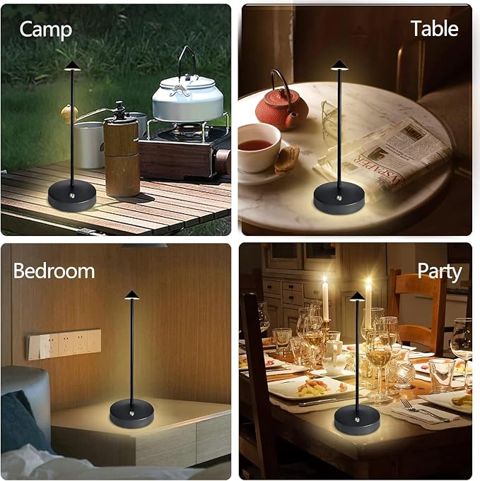 Rechargeable Cordless Table Lamp, 3000mAh Battery Operated Table lamp, Portable - Image 7