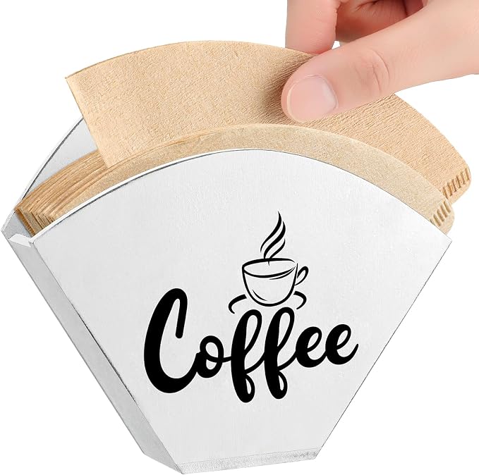 Yalikop Cone Coffee Filter Holder Farmhouse Filter Storage Container Wall-mount by Yalikop