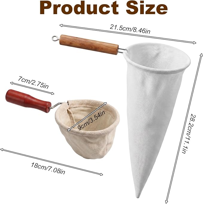 2PCS Cloth Coffee Filter Reusable Coffee Strainer Pour over Cup Strainer - Image 2
