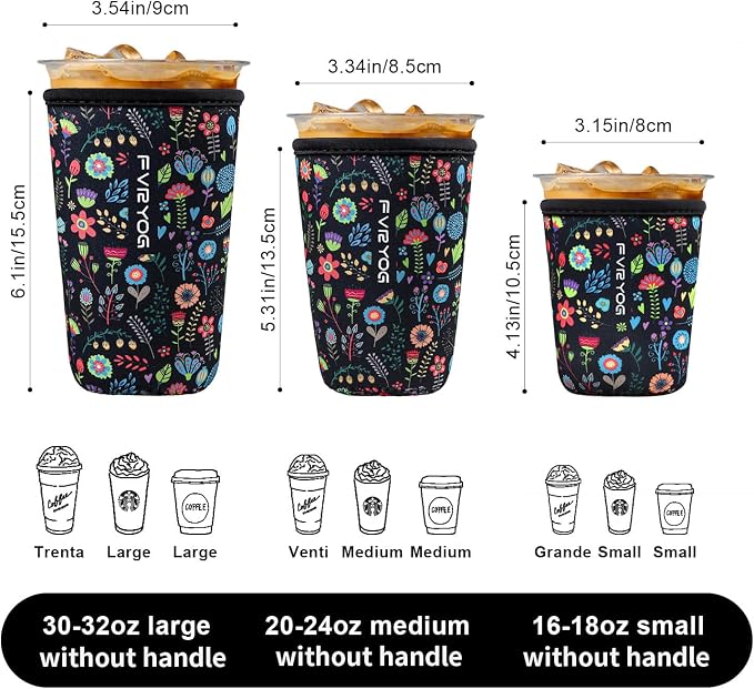 Reusable Insulated Neoprene Iced Coffee Sleeves - Image 7
