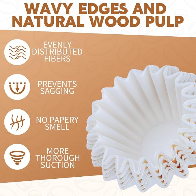 1-2 Cup Small Coffee Filters, Disposable White Paper Coffee Filters Compatible - Image 3