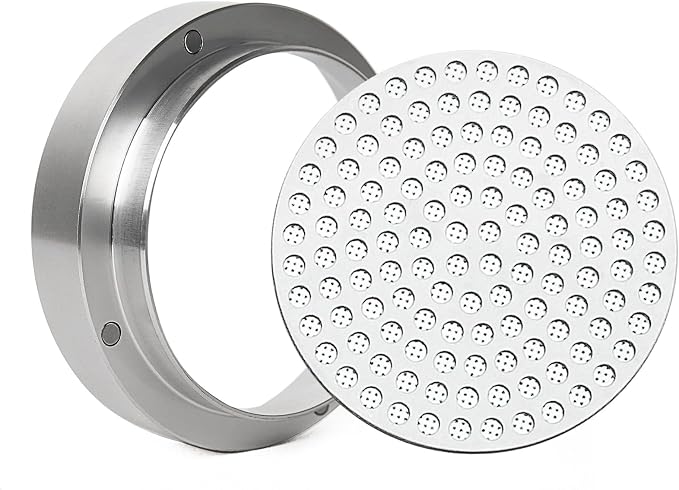 51-58Espresso Dosing Funnel and Puck Screen Set, Aluminum Portafilter Funnel by Unknown