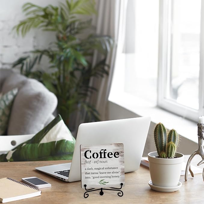 Coffee Bar Decor For Bar, Funny Cute Coffee Signs For Station Cafe Shop - Image 5