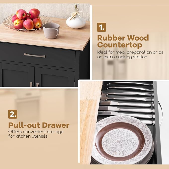 Giantex Kitchen Island Cart - Image 8