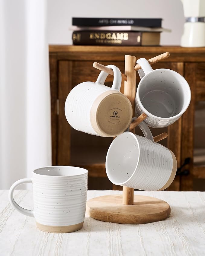 famiware Coffee Mugs Set of 4, 13 oz Mug Set, Ceramic Cup Set - Image 5