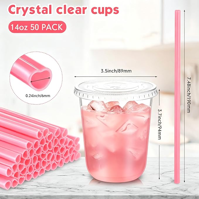Ziliny 50 Sets Clear Plastic Cups - Image 4
