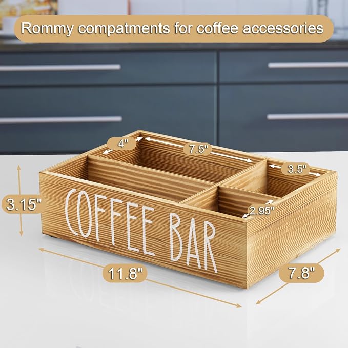 ALELION Brown Coffee Station Organizer - Image 6