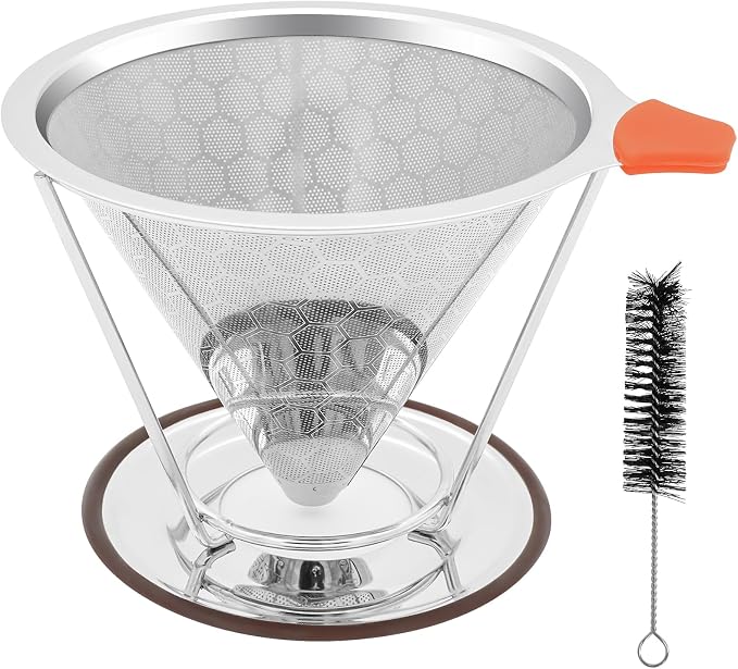 X-VESOLJE Pour Over Coffee Dripper, Paperless Pour Over Coffee Filter, Reusable by x-vesolje