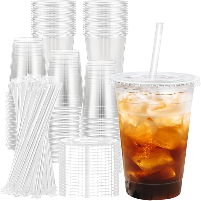 Lamosi 100 Pack 16 OZ Clear Plastic Cups by BuyNow