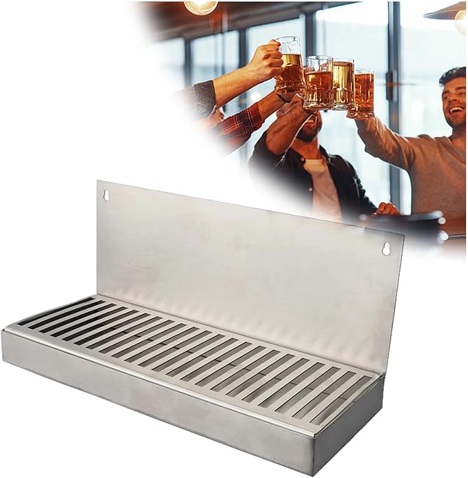 Wall Mount Drip Pan Easy to Clean, Stainless Steel Drip Tray Beer by NJDQFA