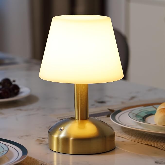 KDG Modern Cordless Small Table Lamps, Portable LED Dimmable Desk Lamp by KDG