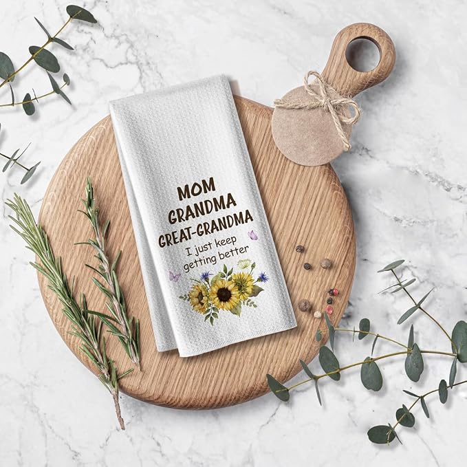 Kitchen Towels for Grandma-Funny Joked Hand Dish DéCor, Absorbent Tea Towel - Image 6
