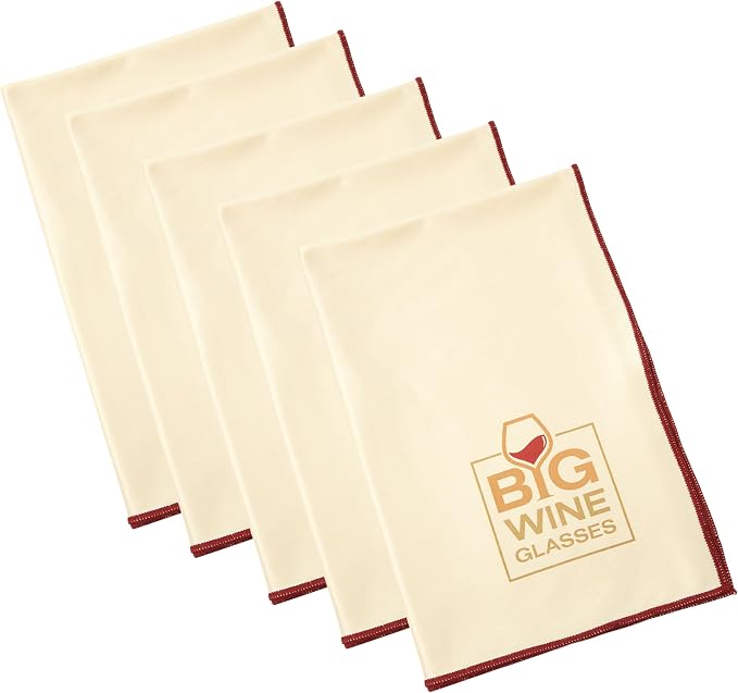 Wine Glass Polishing Cloth | Microfiber Cleaning & Drying Towel | Streak Free by BigWineGlasses