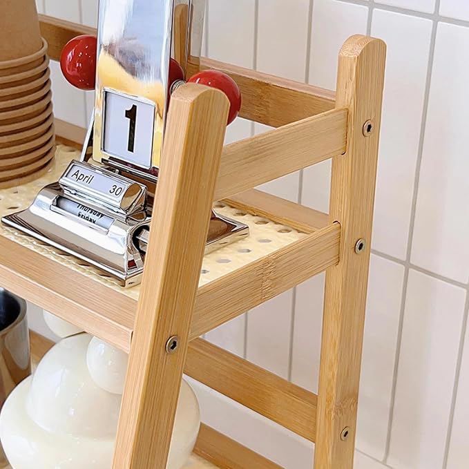 Narrow Mug Holder Countertop, Tea and Coffee Bar Station Organizer, Bamboo - Image 6