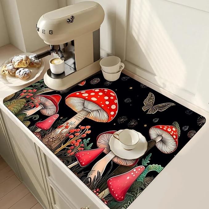 Coffee Mat, Coffee Bar Accessories Fit Under Coffee Maker Espresso Machine by Unknown