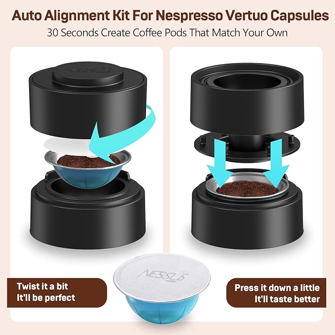 Nessus 100 PCS Original Aluminum Foil Lids from Vertuo Reusable Pods Kit - Image 4