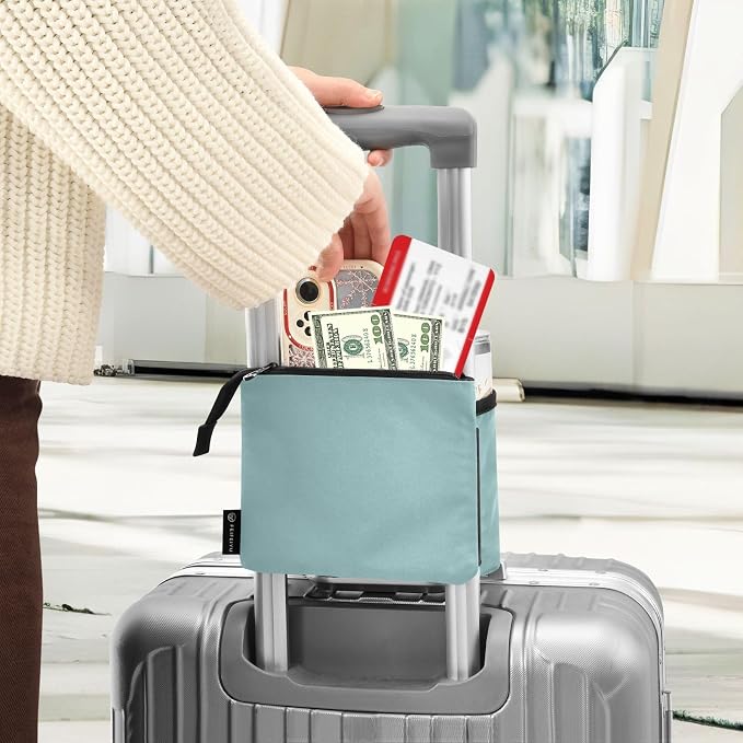 DOMIKING Teal Travel Luggage Cup Holder - Image 4