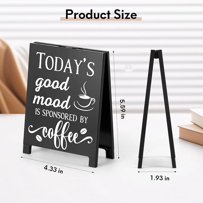 Today's Good Mood Is Sponsored By Coffee Desk Decor Sign Retro Coffees Shop - Image 2