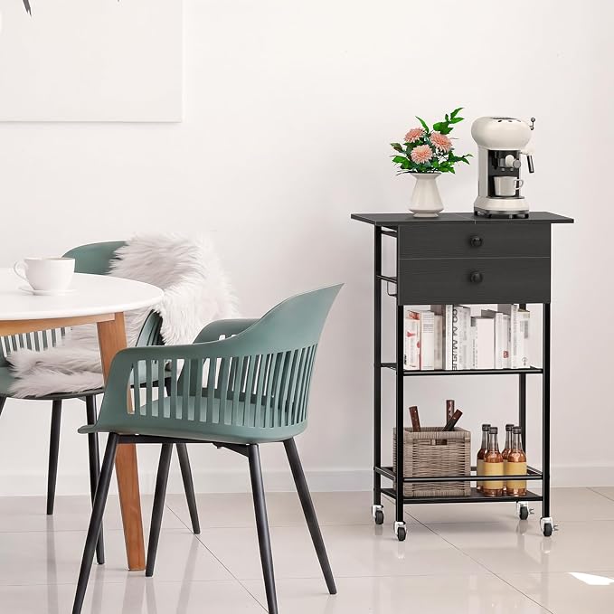 ETELI 5 Tier Rolling Coffee Bar Cart - Image 7