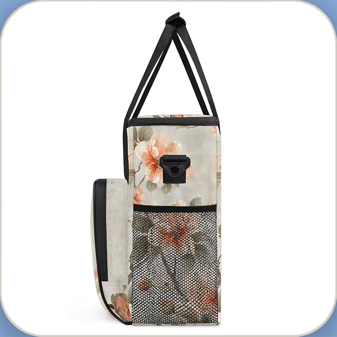 Cherry Blossom Flower Coffee Maker Carring Bag, Large Insulated Storage - Image 4