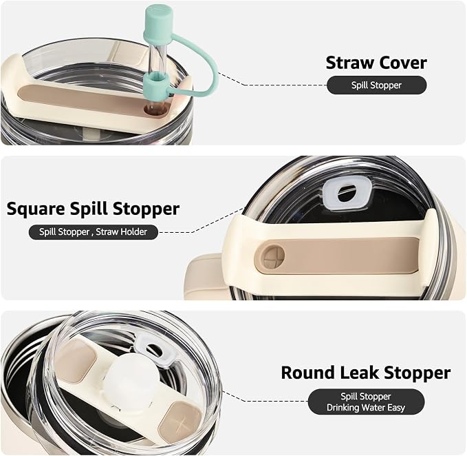 MOLOSLEEVE 21 Colors Straw Toppers Include A Set of Leak-proof Plugs, - Image 4